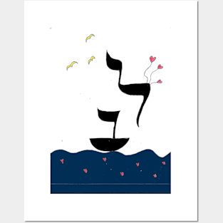 Heart in Hebrew Posters and Art